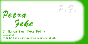 petra feke business card